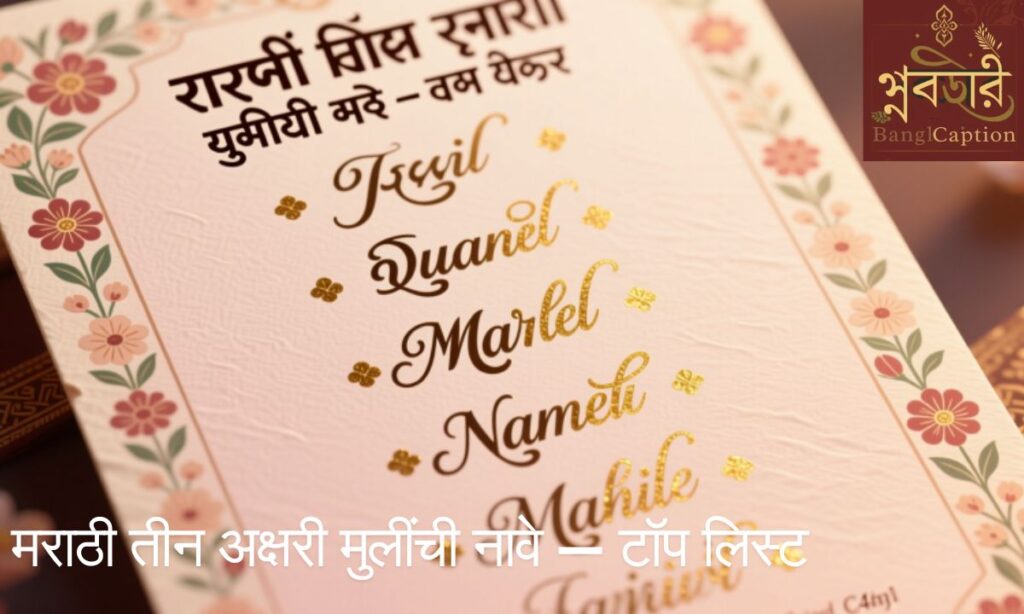 मराठी तीन अक्षरी मुलींची नावे – टॉप लिस्ट