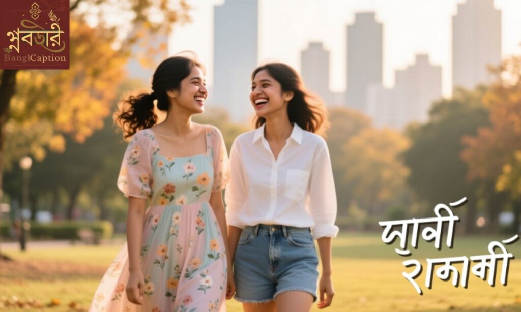 দুই বান্ধবী নিয়ে ক্যাপশন