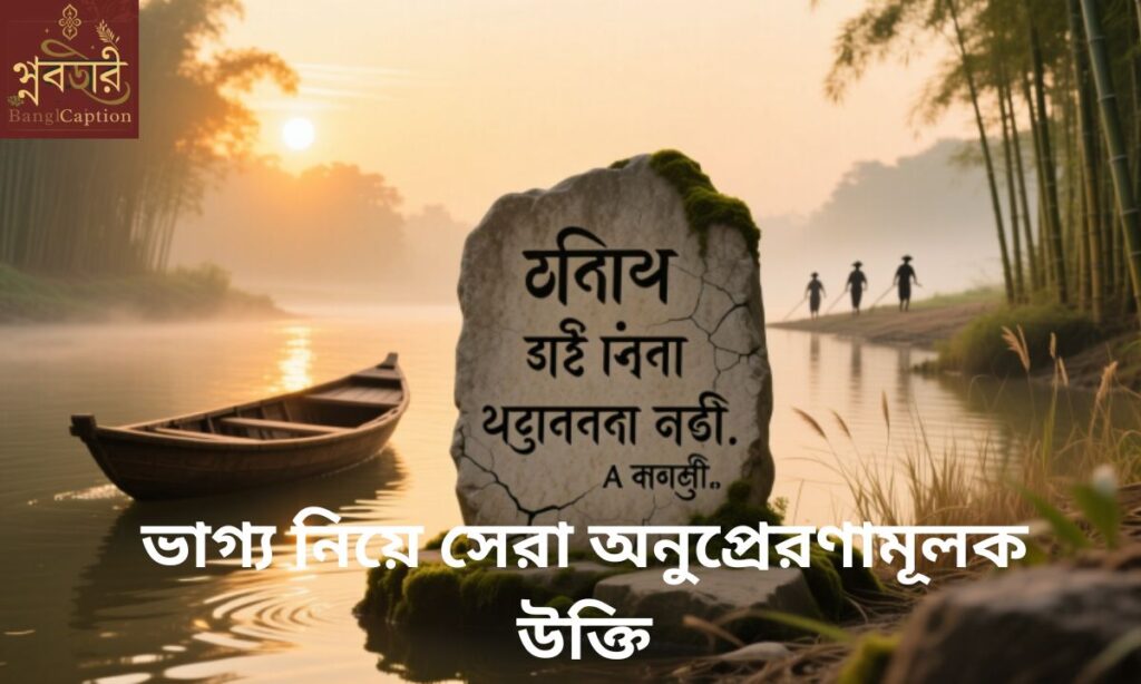 ভাগ্য নিয়ে সেরা অনুপ্রেরণামূলক উক্তি