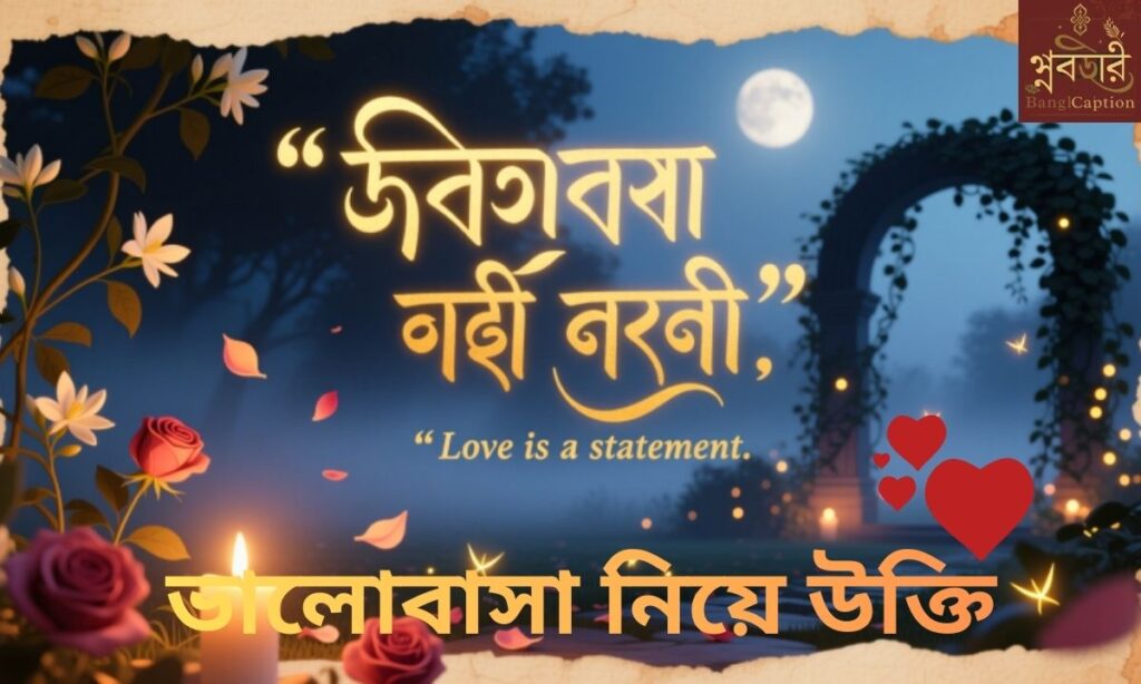 ভালোবাসা নিয়ে উক্তি