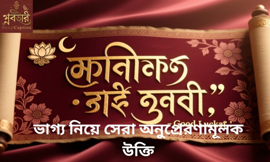 সৌভাগ্য নিয়ে উক্তি (Good Luck Quotes)